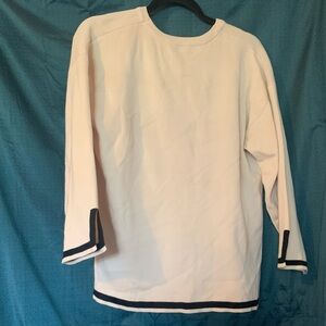 Cream Long Sleeve Top with Black Trim size small